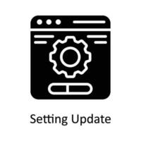 Setting Update Vector    Solid  Icon Design illustration. Digital Marketing  Symbol on White background EPS 10 File