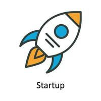 Startup Vector   Fill outline  Icon Design illustration. Digital Marketing  Symbol on White background EPS 10 File