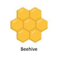 Beehive Vector Flat Icon Design illustration. Nature and ecology Symbol on White background EPS 10 File