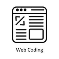 Web Coding Vector    outline  Icon Design illustration. Digital Marketing  Symbol on White background EPS 10 File