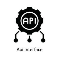 Api Interface  Vector Solid  Icon Design illustration. Network and communication Symbol on White background EPS 10 File