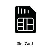 Sim Card Vector   solid Icon Design illustration. Multimedia Symbol on White background EPS 10 File