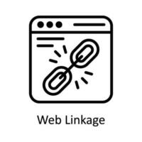 Web Linkage Vector    outline  Icon Design illustration. Digital Marketing  Symbol on White background EPS 10 File