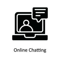 Online Chatting  Vector Solid  Icon Design illustration. Network and communication Symbol on White background EPS 10 File