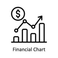 Financial Chart Vector    outline  Icon Design illustration. Digital Marketing  Symbol on White background EPS 10 File