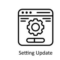 Setting Update Vector    outline  Icon Design illustration. Digital Marketing  Symbol on White background EPS 10 File