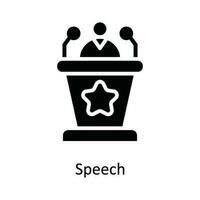 Speech  Vector Solid  Icon Design illustration. Network and communication Symbol on White background EPS 10 File