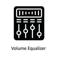 Volume Equalizer Vector   solid Icon Design illustration. Multimedia Symbol on White background EPS 10 File