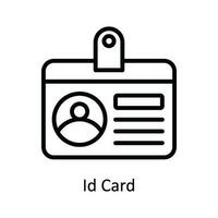 Id Card Vector  outline Icon Design illustration. Cyber security  Symbol on White background EPS 10 File