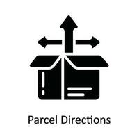 Parcel Directions Vector   Solid Icon Design illustration. Shipping and delivery Symbol on White background EPS 10 File