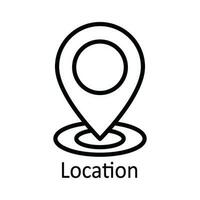 Location Vector outline Icon Design illustration. Education Symbol on White background EPS 10 File