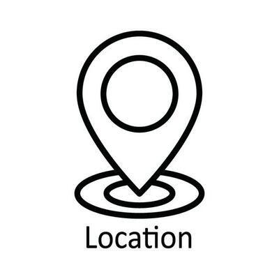 Location Vector outline Icon Design illustration. Education Symbol on White background EPS 10 File