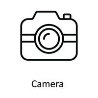 Camera  Vector outline Icon Design illustration. Education Symbol on White background EPS 10 File