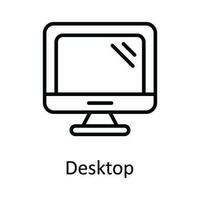 Desktop Vector outline Icon Design illustration. Education Symbol on White background EPS 10 File