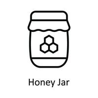 Honey Jar Vector outline Icon Design illustration. Food and drinks Symbol on White background EPS 10 File