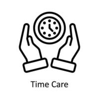 Time Care Vector    outline  Icon Design illustration. Digital Marketing  Symbol on White background EPS 10 File