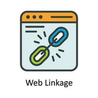 Web Linkage Vector   Fill outline  Icon Design illustration. Digital Marketing  Symbol on White background EPS 10 File