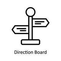 Direction Board Vector   outline Icon Design illustration. Shipping and delivery Symbol on White background EPS 10 File