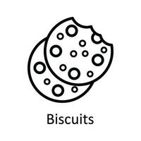 Biscuits Vector outline Icon Design illustration. Food and drinks Symbol on White background EPS 10 File