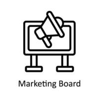 Marketing Board Vector    outline  Icon Design illustration. Digital Marketing  Symbol on White background EPS 10 File