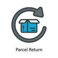 Parcel Return Vector  Fill outline Icon Design illustration. Shipping and delivery Symbol on White background EPS 10 File