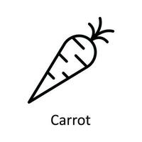 Carrot Vector outline Icon Design illustration. Food and drinks Symbol on White background EPS 10 File