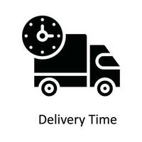 Delivery Time Vector   Solid Icon Design illustration. Shipping and delivery Symbol on White background EPS 10 File