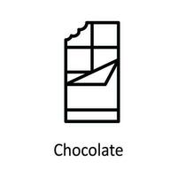 Chocolate Vector outline Icon Design illustration. Food and drinks Symbol on White background EPS 10 File