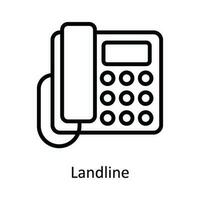 Landline  Vector  outline Icon Design illustration. Network and communication Symbol on White background EPS 10 File