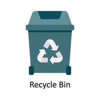 Recycle Bin Vector Flat Icon Design illustration. Nature and ecology Symbol on White background EPS 10 File