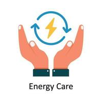 Energy Care Vector Flat Icon Design illustration. Nature and ecology Symbol on White background EPS 10 File