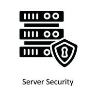 servidor seguridad vector sólido icono diseño ilustración. ciber seguridad símbolo en blanco antecedentes eps 10 archivo