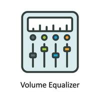 Volume Equalizer  Vector Fill outline Icon Design illustration. Network and communication Symbol on White background EPS 10 File