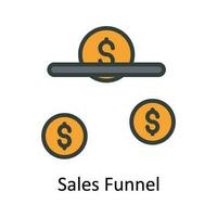 Sales Funnel Vector   Fill outline  Icon Design illustration. Digital Marketing  Symbol on White background EPS 10 File