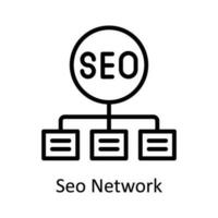 Seo Network Vector    outline  Icon Design illustration. Digital Marketing  Symbol on White background EPS 10 File