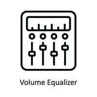 Volume Equalizer  Vector  outline Icon Design illustration. Network and communication Symbol on White background EPS 10 File