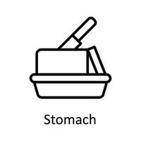 Stomach Vector outline Icon Design illustration. Food and drinks Symbol on White background EPS 10 File