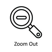 Zoom Out Vector   outline Icon Design illustration. Multimedia Symbol on White background EPS 10 File