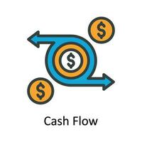 Cash Flow Vector   Fill outline  Icon Design illustration. Digital Marketing  Symbol on White background EPS 10 File