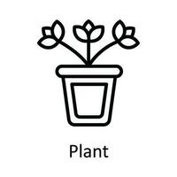 planta vector contorno icono diseño ilustración. educación símbolo en blanco antecedentes eps 10 archivo