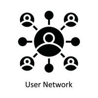 User Network  Vector Solid  Icon Design illustration. Network and communication Symbol on White background EPS 10 File