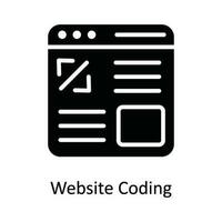 Website Coding Vector  solid Icon Design illustration. Cyber security  Symbol on White background EPS 10 File