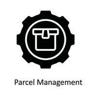 Parcel Management Vector   Solid Icon Design illustration. Shipping and delivery Symbol on White background EPS 10 File