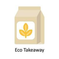 Eco Takeaway Vector Flat Icon Design illustration. Nature and ecology Symbol on White background EPS 10 File