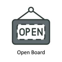 Open Board Vector   Fill outline  Icon Design illustration. Digital Marketing  Symbol on White background EPS 10 File