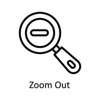 Zoom Out Vector  outline Icon Design illustration. User interface Symbol on White background EPS 10 File