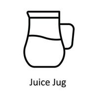 Juice Jug Vector outline Icon Design illustration. Food and Drinks Symbol on White background EPS 10 File