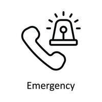 Emergency Vector  outline Icon Design illustration. Medical and Health Symbol on White background EPS 10 File