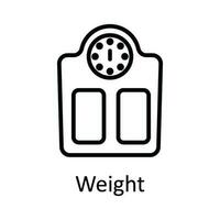 Weight Vector  outline Icon Design illustration. Medical and Health Symbol on White background EPS 10 File