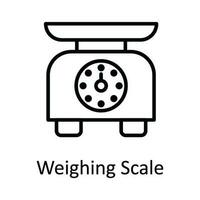 Weighing Scale Vector  outline Icon Design illustration. Medical and Health Symbol on White background EPS 10 File